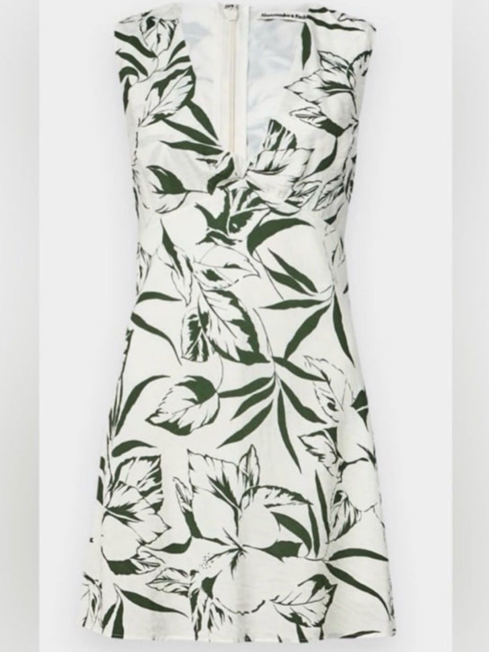 NWOT Abercrombie & Fitch Twist Front Floral Mini Dress Green Medium Petite MP